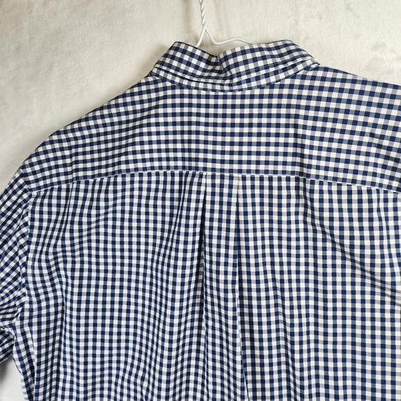 Vineyard‎ Vines Classic Fit Whale Shirt Blue Check Size L Damaged - Picture 8 of 10